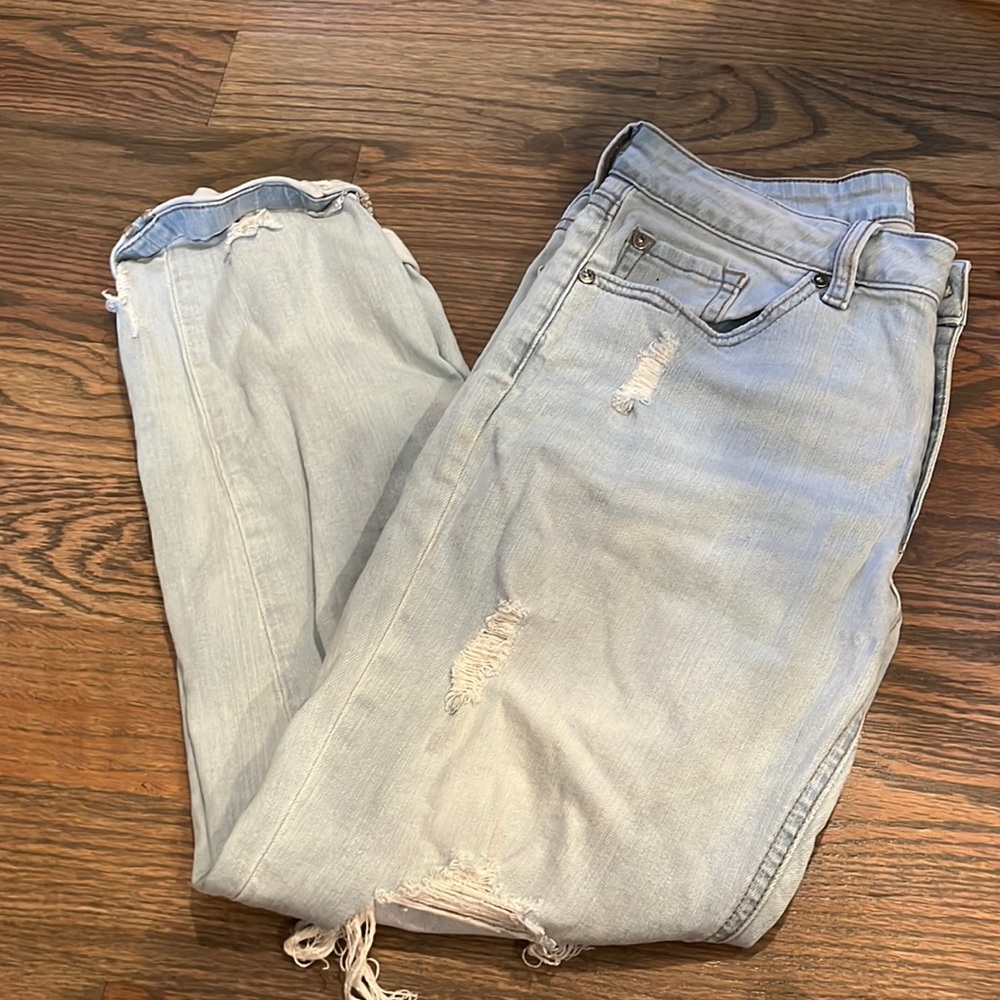JBD high rise straight cropped denim jeans